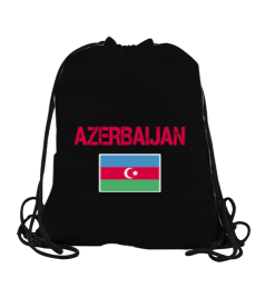Azerbaycan,Azerbaycan ve Türkiye,Azerbaycan Bayrağı,Türkiye Bayrağı. Büzgülü Spor Çanta - Tisho