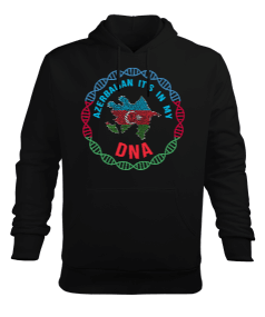 Azerbaycan,Azerbaycan ve Türkiye,Azerbaycan Bayrağı,Türkiye Bayrağı. Erkek Kapüşonlu Hoodie Sweatshirt - Tisho