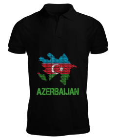 Azerbaycan,Azerbaycan ve Türkiye,Azerbaycan Bayrağı,Türkiye Bayrağı. Erkek Kısa Kol Polo Yaka - Tisho