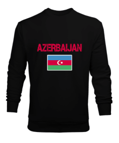 Azerbaycan,Azerbaycan ve Türkiye,Azerbaycan Bayrağı,Türkiye Bayrağı. Erkek Sweatshirt - Tisho