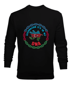 Azerbaycan,Azerbaycan ve Türkiye,Azerbaycan Bayrağı,Türkiye Bayrağı. Erkek Sweatshirt - Tisho
