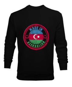 Azerbaycan,Azerbaycan ve Türkiye,Azerbaycan Bayrağı,Türkiye Bayrağı. Erkek Sweatshirt - Tisho