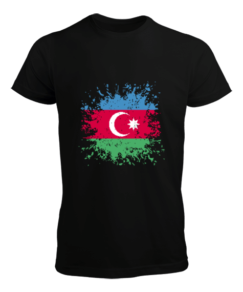 Azerbaycan,Azerbaycan ve Türkiye,Azerbaycan Bayrağı,Türkiye Bayrağı. Erkek Tişört - Tisho