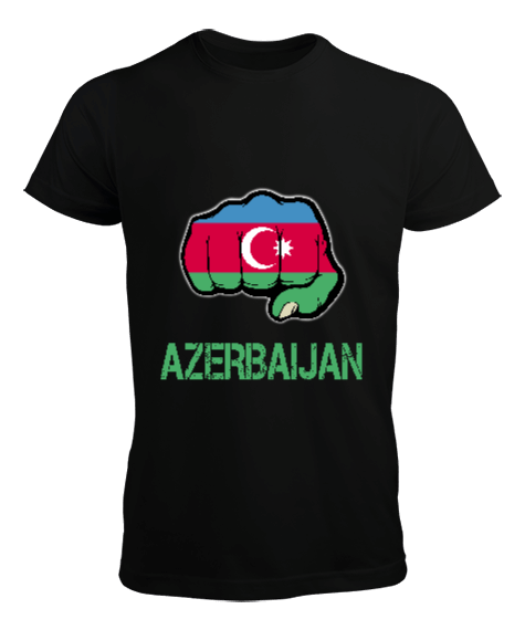 Tisho - Azerbaycan,Azerbaycan ve Türkiye,Azerbaycan Bayrağı,Türkiye Bayrağı. Erkek Tişört