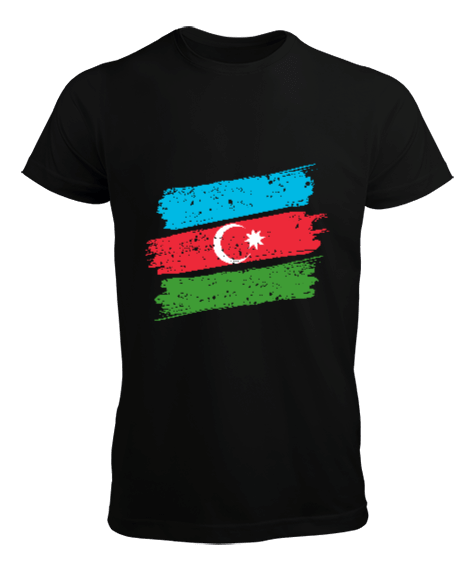 Azerbaycan,Azerbaycan ve Türkiye,Azerbaycan Bayrağı,Türkiye Bayrağı. Erkek Tişört - Tisho