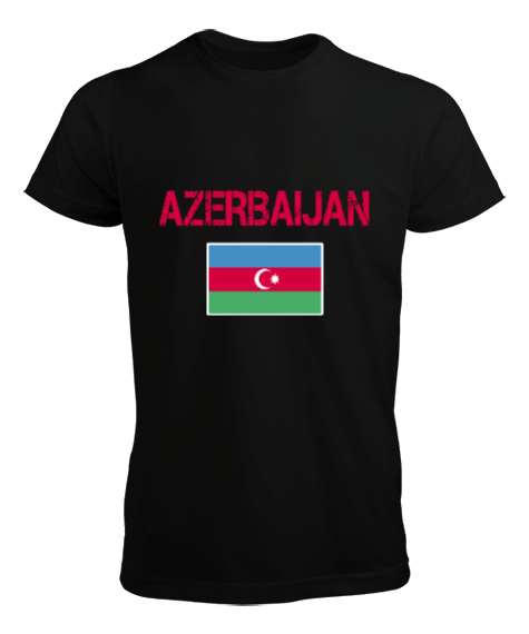 Azerbaycan,Azerbaycan ve Türkiye,Azerbaycan Bayrağı,Türkiye Bayrağı. Erkek Tişört