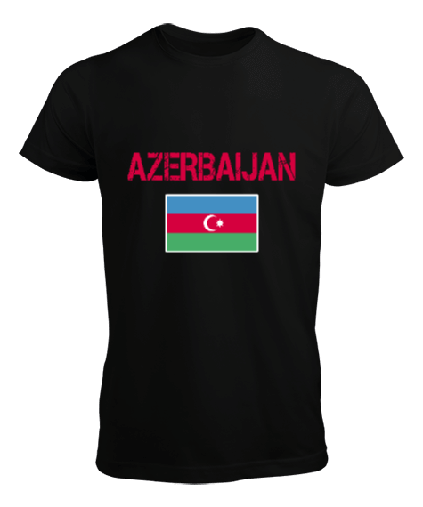 Azerbaycan,Azerbaycan ve Türkiye,Azerbaycan Bayrağı,Türkiye Bayrağı. Erkek Tişört - Tisho