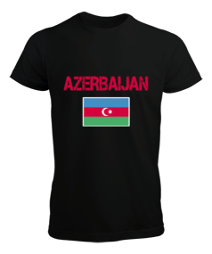 Tisho - Azerbaycan,Azerbaycan ve Türkiye,Azerbaycan Bayrağı,Türkiye Bayrağı. Erkek Tişört