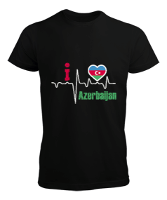 Azerbaycan,Azerbaycan ve Türkiye,Azerbaycan Bayrağı,Türkiye Bayrağı. Erkek Tişört - Tisho