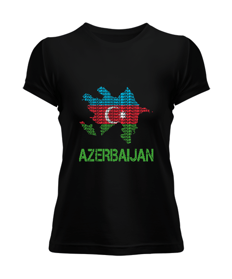 Azerbaycan,Azerbaycan ve Türkiye,Azerbaycan Bayrağı,Türkiye Bayrağı. Kadın Tişört - Tisho