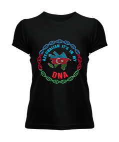 Azerbaycan,Azerbaycan ve Türkiye,Azerbaycan Bayrağı,Türkiye Bayrağı. Kadın Tişört - Tisho