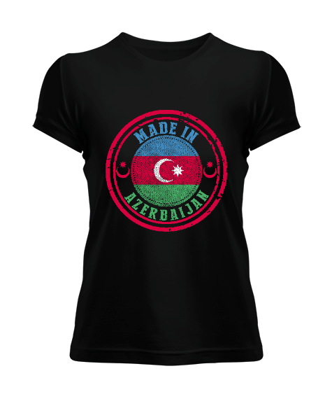 Azerbaycan,Azerbaycan ve Türkiye,Azerbaycan Bayrağı,Türkiye Bayrağı. Kadın Tişört - Tisho