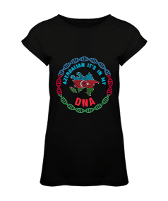 Azerbaycan,Azerbaycan ve Türkiye,Azerbaycan Bayrağı,Türkiye Bayrağı. Kadın Tunik - Tisho