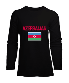 Azerbaycan,Azerbaycan ve Türkiye,Azerbaycan Bayrağı,Türkiye Bayrağı. Kadın Uzun Kol Tişört - Tisho
