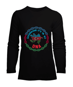 Azerbaycan,Azerbaycan ve Türkiye,Azerbaycan Bayrağı,Türkiye Bayrağı. Kadın Uzun Kol Tişört - Tisho