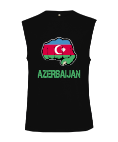 Azerbaycan,Azerbaycan ve Türkiye,Azerbaycan Bayrağı,Türkiye Bayrağı. Kesik Kol Unisex Tişört - Tisho