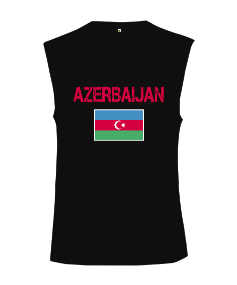 Azerbaycan,Azerbaycan ve Türkiye,Azerbaycan Bayrağı,Türkiye Bayrağı. Kesik Kol Unisex Tişört - Tisho