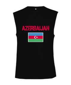 Azerbaycan,Azerbaycan ve Türkiye,Azerbaycan Bayrağı,Türkiye Bayrağı. Kesik Kol Unisex Tişört - Tisho