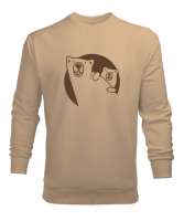 Baba Ayı ve Yavrusu Camel Erkek Sweatshirt - Tisho