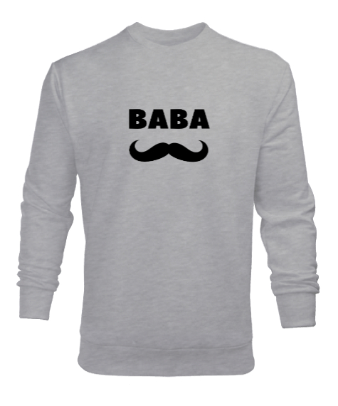 Tisho - Baba - Babalar gününe özel Gri Erkek Sweatshirt