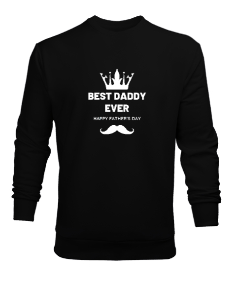 Tisho - Babalar Günü Siyah Erkek Sweatshirt