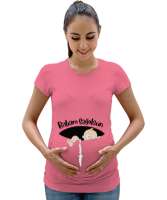 Babam Sağolsun Pembe Pembe Kadın Hamile Tişört - Tisho