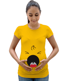 Baby Face Kadın Hamile Tişört - Tisho