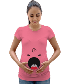 Baby Face Kadın Hamile Tişört - Tisho