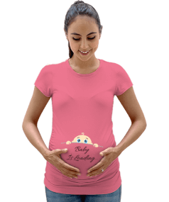 Baby İs Loading Kadın Hamile Tişört - Tisho
