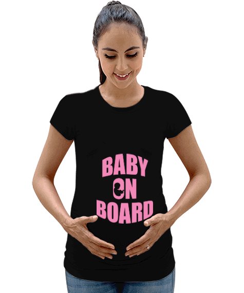 Tisho - baby on board Kadın Hamile Tişört