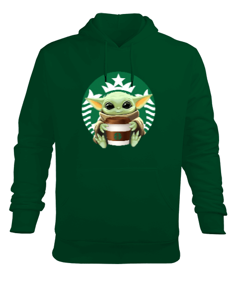 Tisho - Baby Yoda Merch Erkek Kapüşonlu Hoodie Sweatshirt