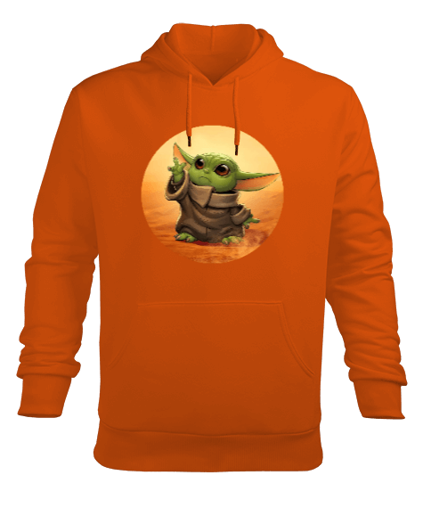 Tisho - Baby Yoda Merch Erkek Kapüşonlu Hoodie Sweatshirt