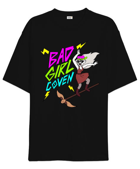 Tisho - Bad Girl Coven Siyah Oversize Unisex Tişört