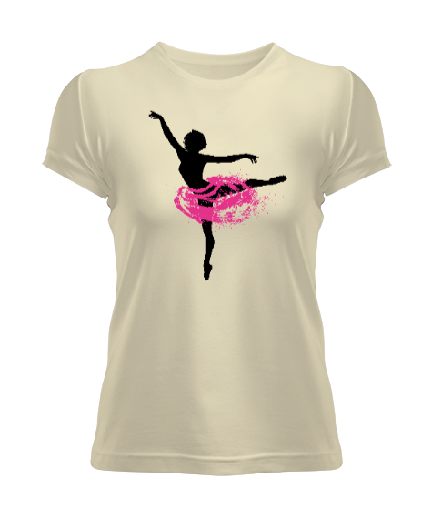 Tisho - Balerin - Ballerina - Bale - Ballet - Tutu Krem Kadın Tişört