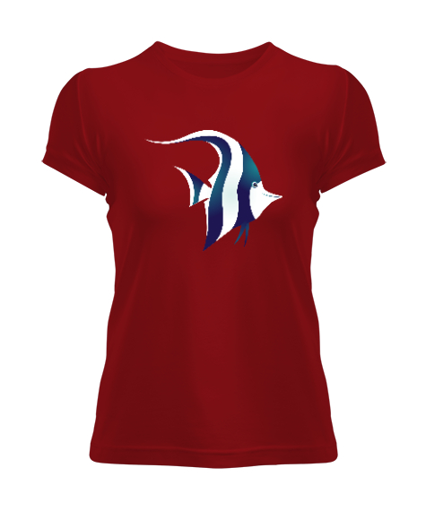 Tisho - Balık Kırmızı Kadın Tişört
