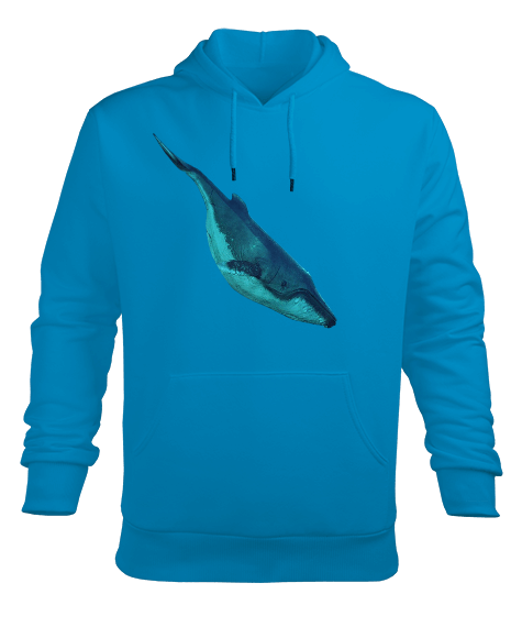 Tisho - BALİNA Erkek Kapüşonlu Hoodie Sweatshirt