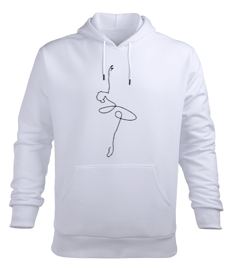 Tisho - Ballerina Temalı Unisex Kapüşonlu Hoodie Sweatshirt Erkek Kapüşonlu Hoodie Sweatshirt