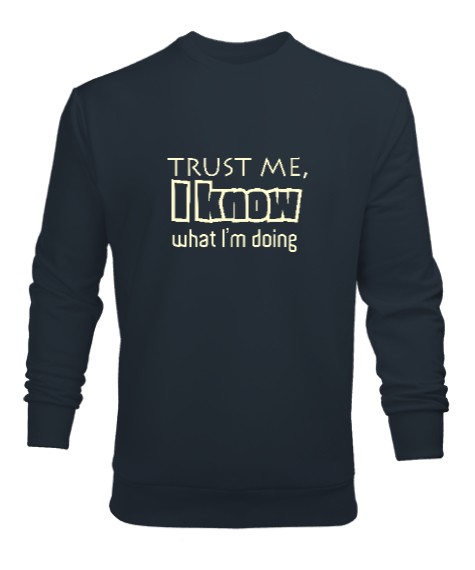 Tisho - Bana Güven Ne Yaptığımı Biliyorum - Trust Me Füme Erkek Sweatshirt