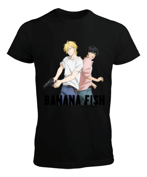 Tisho - Banana Fish Anime Tasarım Baskılı Erkek Tişört