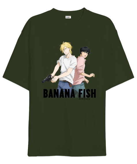 Tisho - Banana Fish Anime Tasarım Baskılı Oversize Unisex Tişört