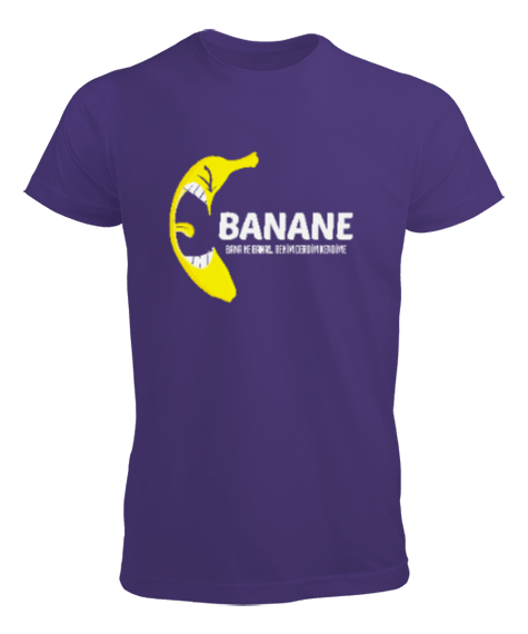 Tisho - Banane - Banana - Bana Ne Komik V1 Mor Erkek Tişört