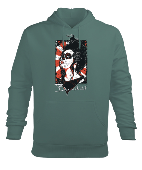 Tisho - BANDITS Çağla Yeşili Erkek Kapüşonlu Hoodie Sweatshirt