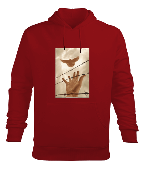 Tisho - barışın güvercini simgeli unisex Erkek Kapüşonlu Hoodie Sweatshirt