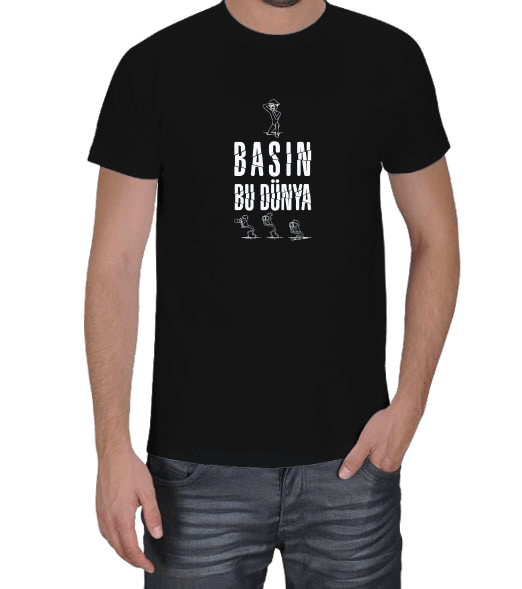 Tisho - Basın Bu Dünya - 1 Erkek Tişört