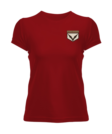 Tisho - Başkent Airsoft Topluluğu Dış Saha Kırmızı Kadın Tişört