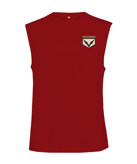 Tisho - Başkent Airsoft Topluluğu Dış Saha Kırmızı Kesik Kol Unisex Tişört