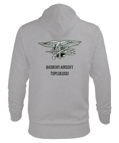 Başkent Airsoft Topluluğu Erkek Kapüşonlu Hoodie Sweatshirt - Thumbnail