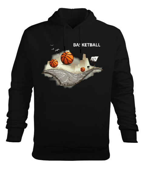 Tisho - Basketball Erkek Kapüşonlu Hoodie Sweatshirt