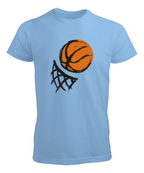 Tisho - Basketbol - Basket Buz Mavisi Erkek Tişört