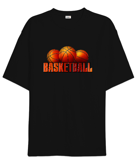 Tisho - Basketbol - Basketball Siyah Oversize Unisex Tişört